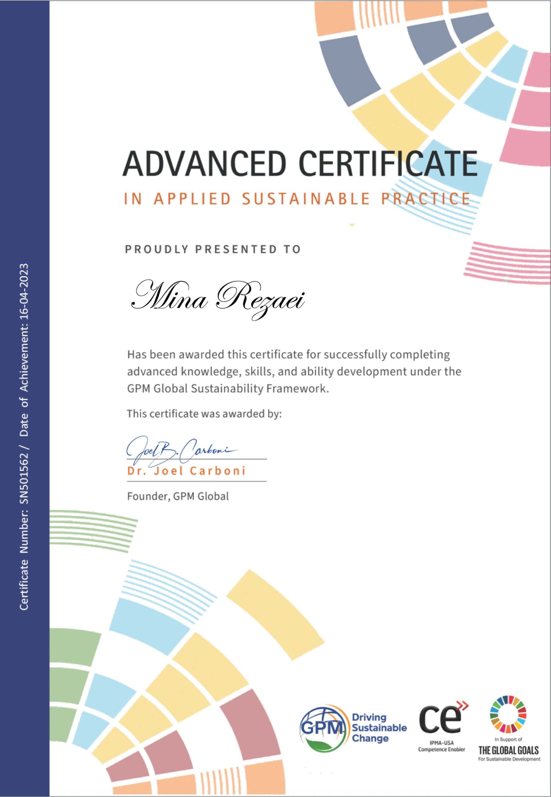 gpm global certificate dr mina scaled